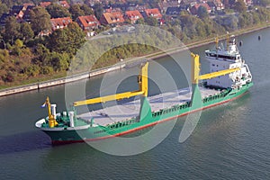 Freighter with cranes