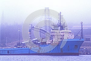 Freighter in the Fog, Nova Scotia, CA