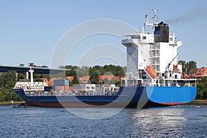 Freighter on Kiel Canal