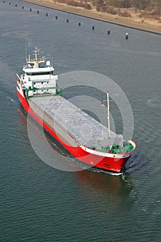 Freighter on Kiel Canal