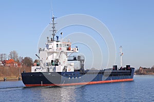 Freighter on Kiel Canal