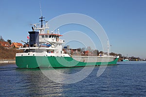 Freighter on Kiel Canal