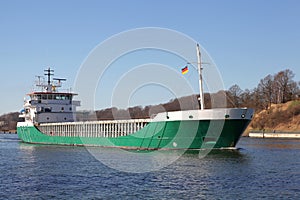 Freighter on Kiel Canal