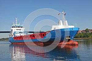 Freighter on Kiel Canal