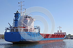 Freighter on Kiel Canal photo