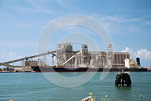 Freighter Loading Grain