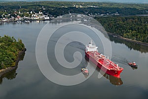 Freighter Sails Away From Bucksport, Maine photo