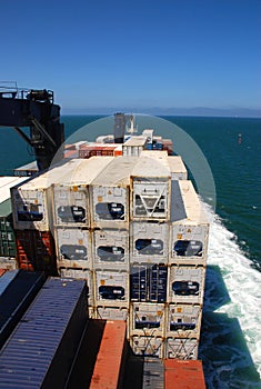 Freighter At Sea photo