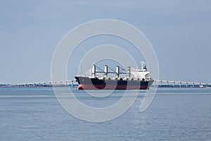 Freighter by White Bridge