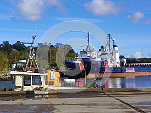 Freighters at the dry dock