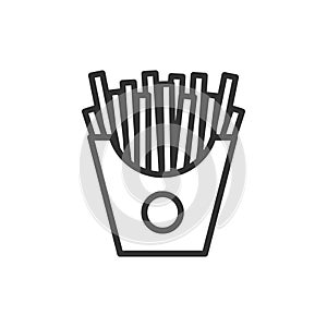 Frenc fries icon vector illustration. Food and cooking