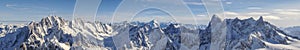 French Alps as seen from Aiguille du Midi