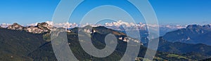 French Alps and Mont Blanc panorama