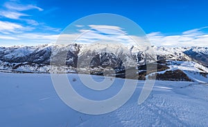 French Alps Panorama in Auron, France