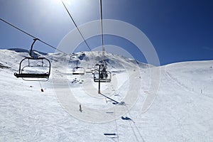 French Alps skiing