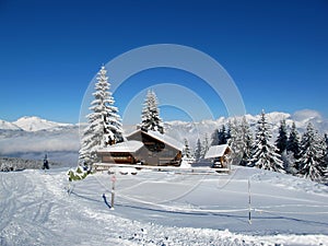 French Alps in Winter