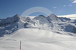 French Alps in winter