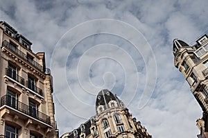 French architecture in a Parisian street