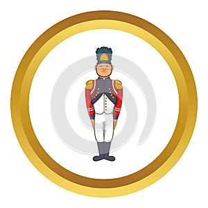 French Army soldier in uniform icon