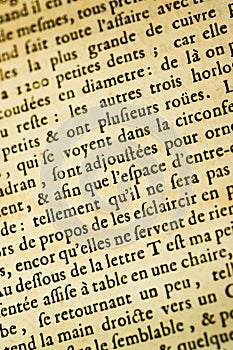 French background text