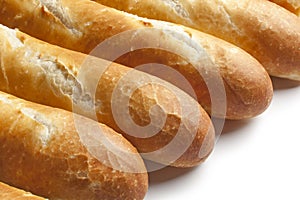 French baguettes close up photo