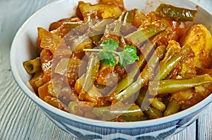 French Beans and Potatoes Subji