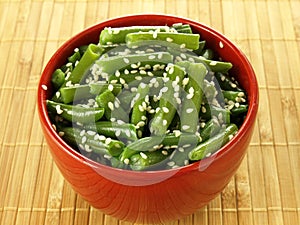 French beans with sesame