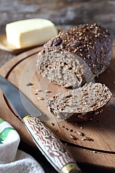 French black bread and butter