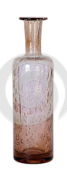 French bottle in pink bubble glass