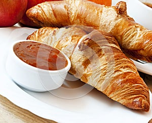 French Breakfast with Croissants