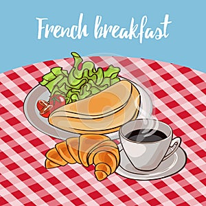 French Breakfast Poster