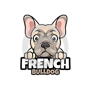 French Bulldog Cute Cartoon Dog Logo for Pet Shop Pet Care Animal