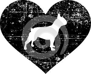 French Bulldog heart photo