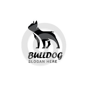 French bulldog logo template