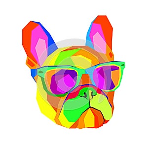 French Bulldog. Print on clothes. Cute puppy. French Bulldog han