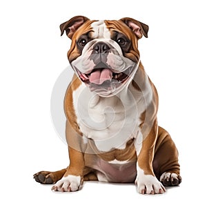 french bulldog sitting on a white background.