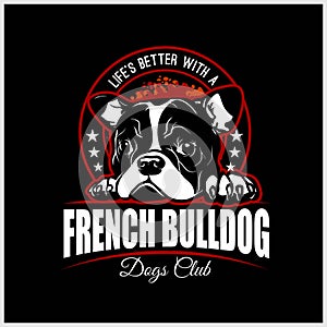 French Bulldog - vector illustration for t-shirt, logo and template badges