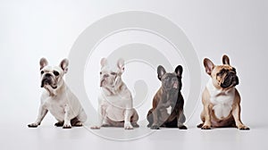 French Bulldog on White Background