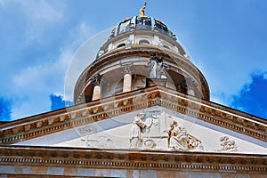 The French Cathedral in downtown Berlin at the historic square Gendarmenmarkt