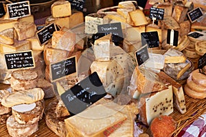 French cheese at Provence market
