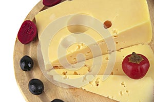 French cheese served with olives