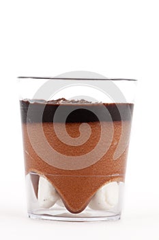 French chocolate dessert in a glass