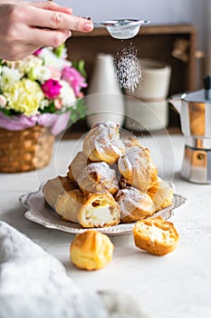 French choix with powdered sugar photo