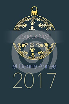 French christmas and new year 2017 background