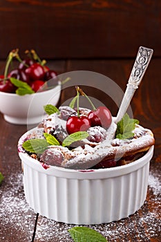 French clafoutis with cherry