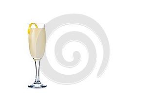 French 75 cocktail isolated