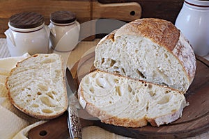 French country bread, rustic style