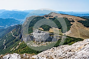 French countryside. Col de Rousset. View of the heights of the Vercors, France