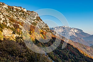 French countryside. Col de Rousset. View of the heights of the Vercors, France