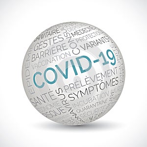 French covid 19 theme sphere